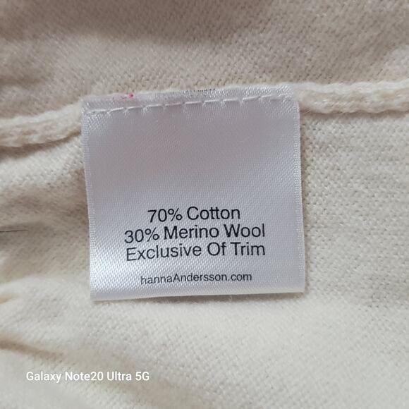 Hanna Andersson "Santa Lucia" Holiday Ivory Knit Dress Size 130 US 8 - Picture 7 of 9